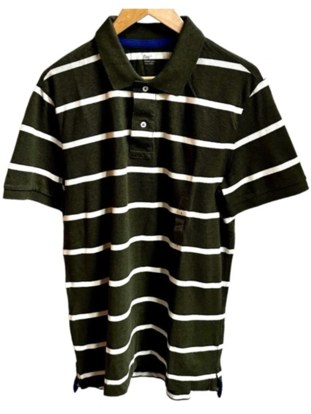 Gap Green and White Athletic Polo Size Large